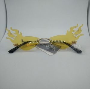 Women's Yellow Flame Sunglasses
